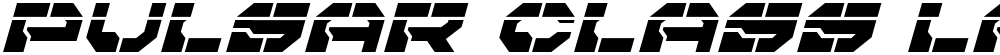 Pulsar Class Laser Italic