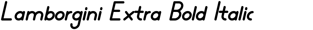 Lamborgini Extra Bold Italic