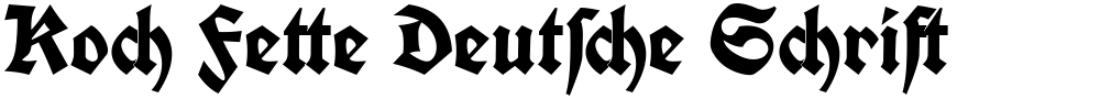 Koch Fette Deutsche Schrift