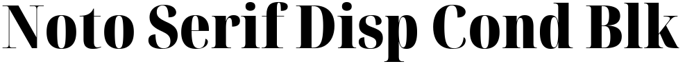 Noto Serif Disp Cond Blk