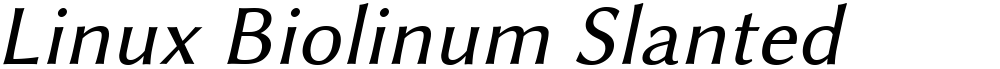 Linux Biolinum Slanted