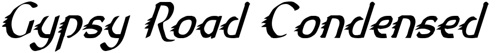 Gypsy Road Condensed Italic
