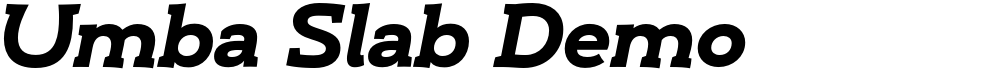 Umba Slab Demo