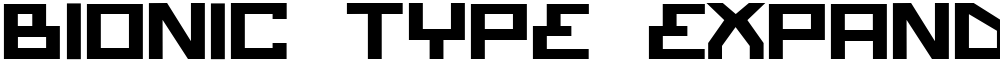 Bionic Type Expanded Bold
