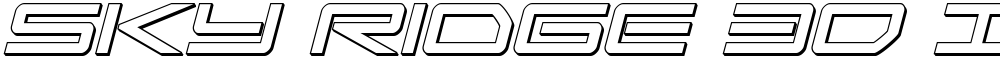 Sky Ridge 3D Italic