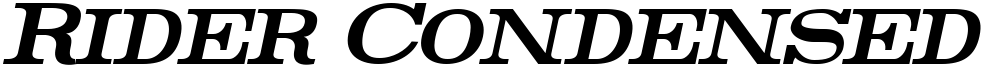 Rider Condensed