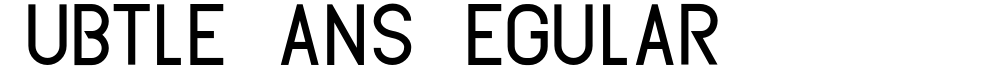 Subtle Sans Regular