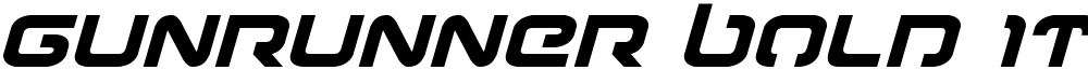 Gunrunner Bold Italic