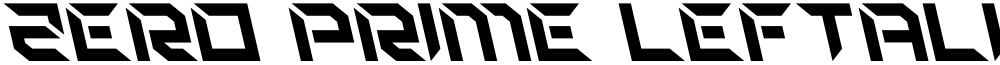 Zero Prime Leftalic