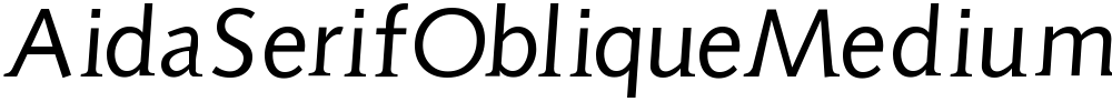 AidaSerifObliqueMedium
