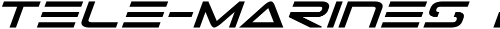 Tele-Marines Bold Expanded Italic