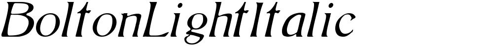 BoltonLightItalic