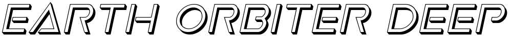 Earth Orbiter Deep 3D Italic