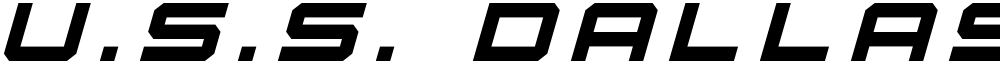 U.S.S. Dallas Title Italic