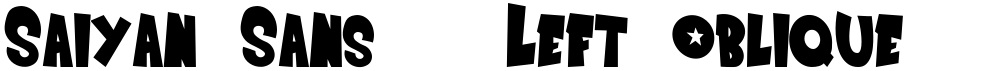 Saiyan Sans - Left Oblique