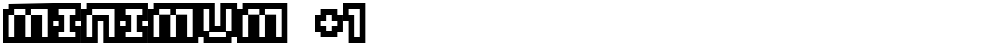 Minimum +1