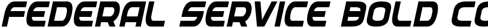 Federal Service Bold Condensed Italic