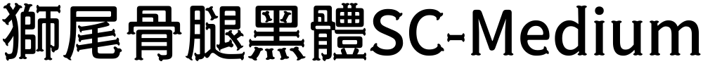 獅尾骨腿黑體SC-Medium
