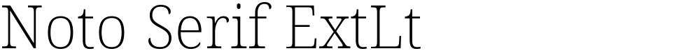 Noto Serif ExtLt