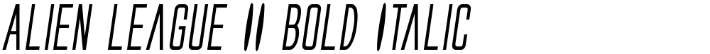 Alien League II Bold Italic