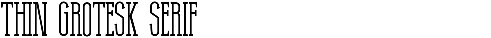 Thin Grotesk Serif