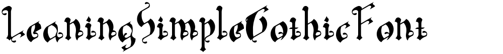 LeaningSimpleGothicFont