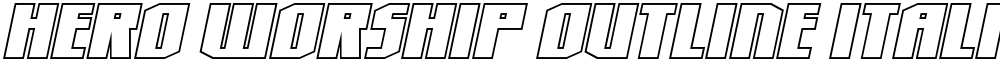 Hero Worship Outline Italic