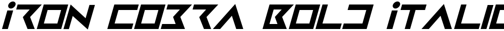 Iron Cobra Bold Italic