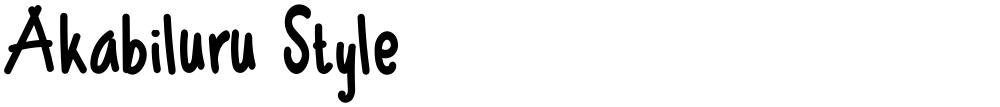 Akabiluru Style