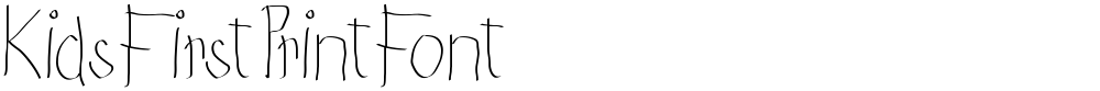 KidsFirstPrintFont
