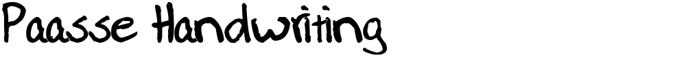 Paasse Handwriting