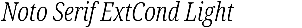 Noto Serif ExtCond Light