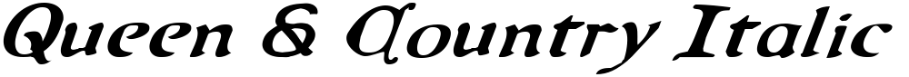 Queen & Country Italic