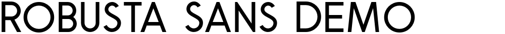Robusta Sans Demo