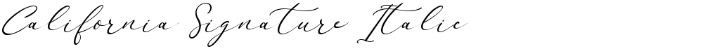 California Signature Italic