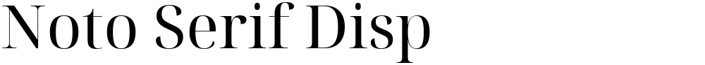 Noto Serif Disp