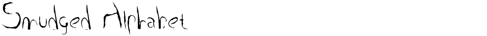 Smudged Alphabet