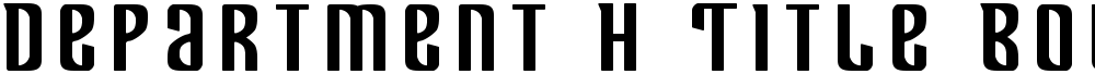 Department H Title Bold