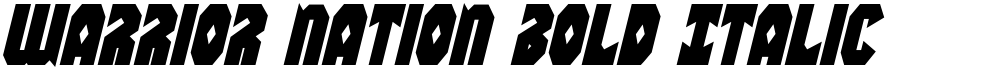 Warrior Nation Bold Italic