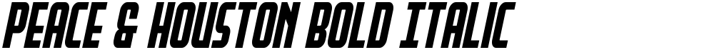 Peace & Houston Bold Italic