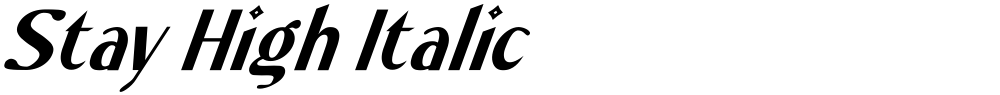 Stay High Italic