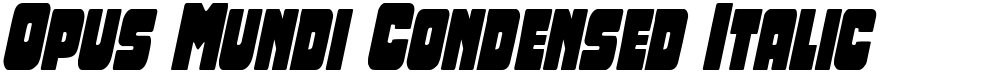 Opus Mundi Condensed Italic
