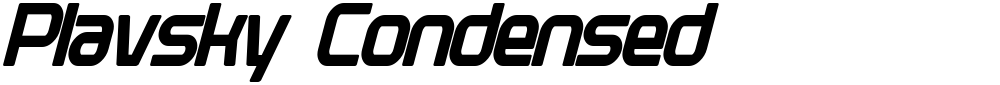 Plavsky Condensed