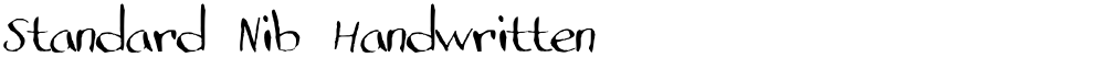 Standard Nib Handwritten 
