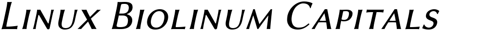 Linux Biolinum Capitals