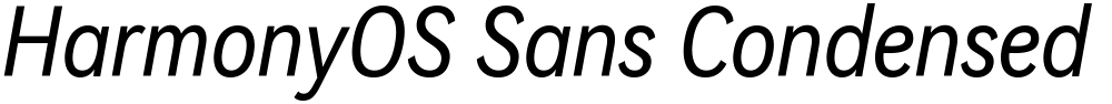 HarmonyOS Sans Condensed