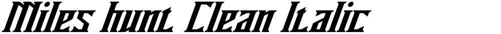 Miles hunt Clean Italic
