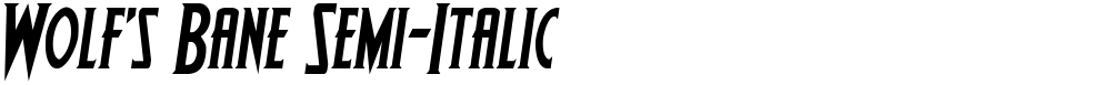 Wolf's Bane Semi-Italic