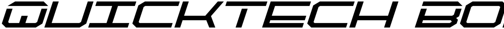 QuickTech Bold Italic