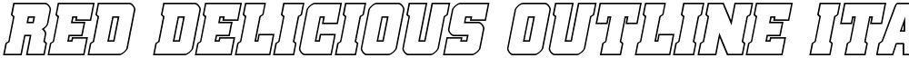 Red Delicious Outline Italic